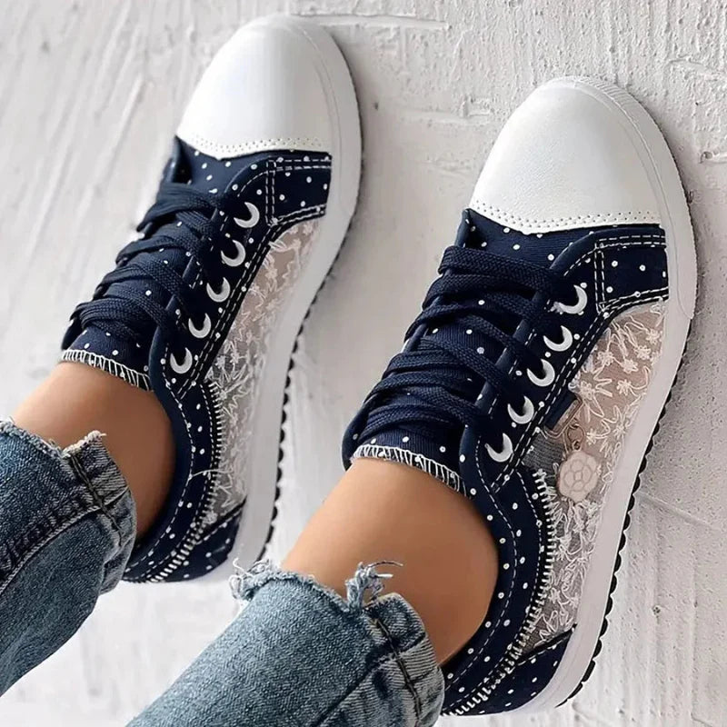 Caro | Elegant Floral Sneakers