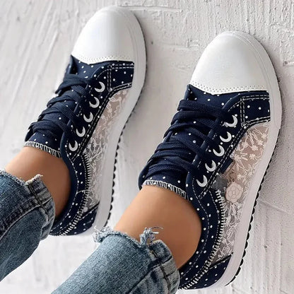 Caro | Elegant Floral Sneakers