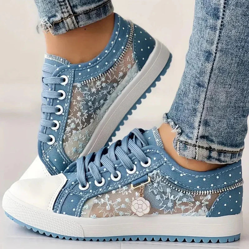 Caro | Elegant Floral Sneakers