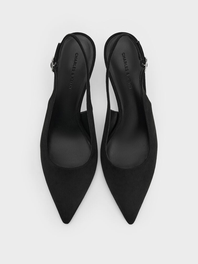 Kaia Patent Slingback Pumps - Chalk