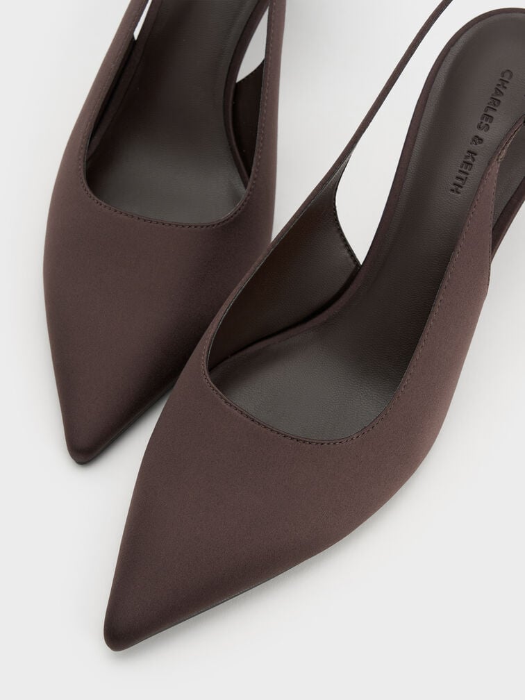 Kaia Patent Slingback Pumps - Chalk