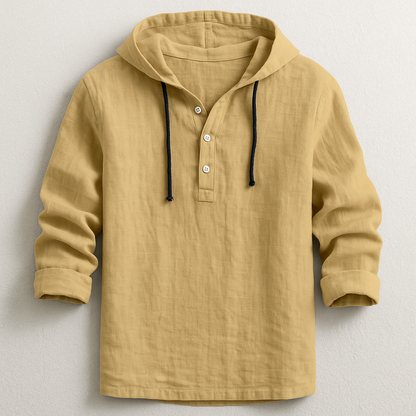 Rex hooded linen shirt