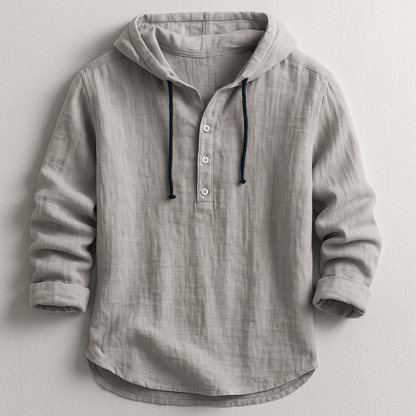 Rex hooded linen shirt