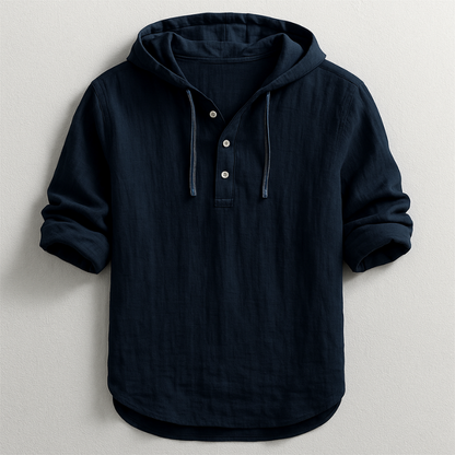 Rex hooded linen shirt
