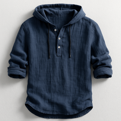 Rex hooded linen shirt