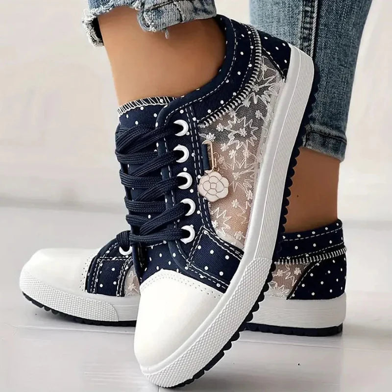 Caro | Elegant Floral Sneakers