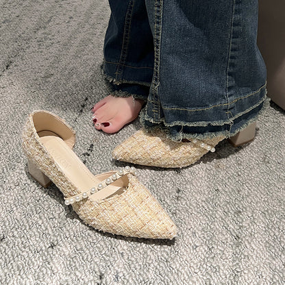 Luxe Pearl Pointed Heels