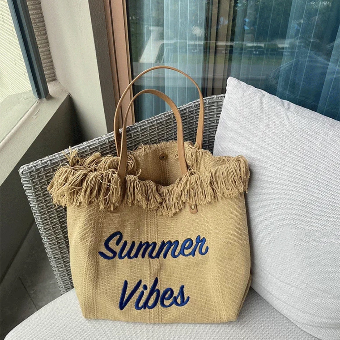 Summer Vibes Beach Tote