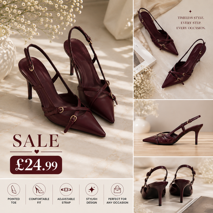 Midnight Luxe Slingback Heels